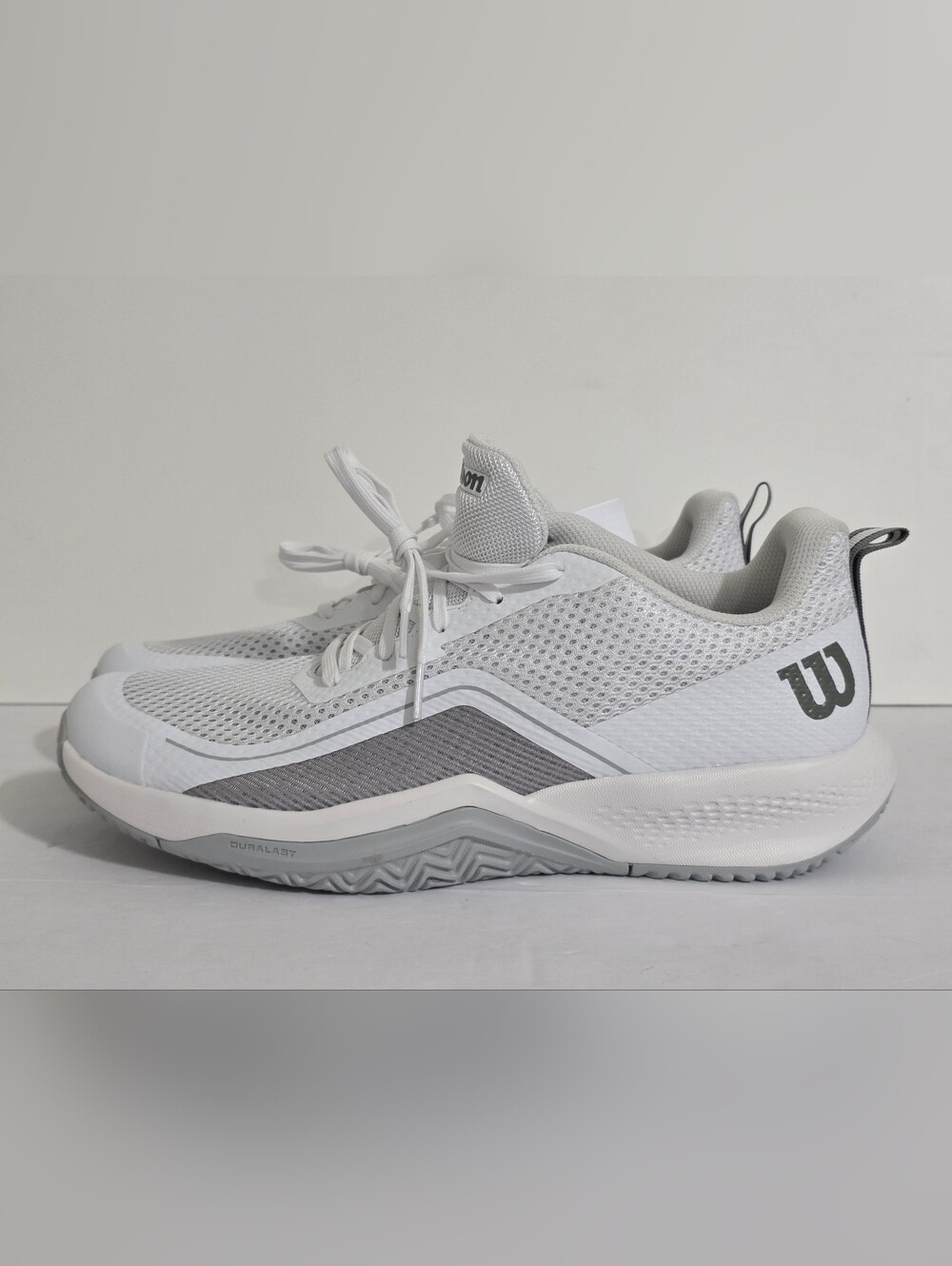 Wilson White and Gray Mesh Tennis Sneakers